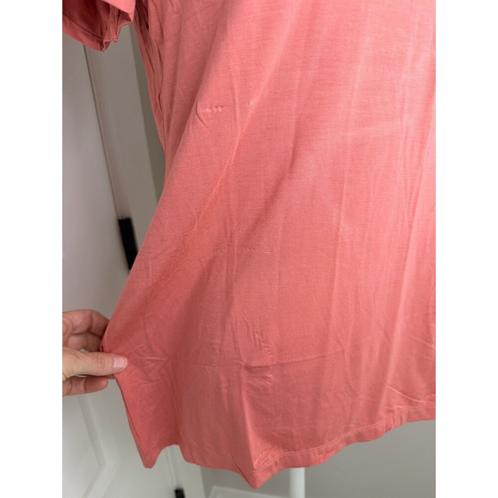 Soma Cool Nights Sleep Top Size Small S Peach Soft Bamboo Feel Surplice NWT $70 - Picture 5 of 6